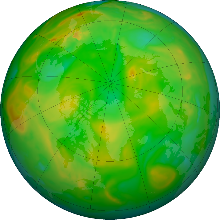 Arctic ozone map for 27 June 2019
